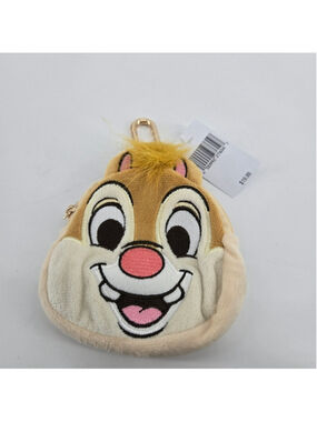 Disney Chip and Dale Plush Coin Purse Reversible Zip Pouch 2025 Parks NWT